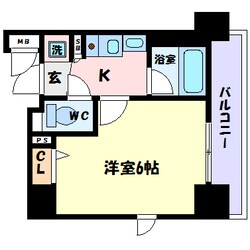 エステムコート神戸県庁前の物件間取画像